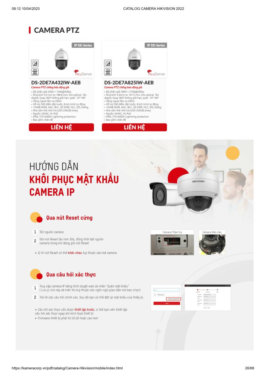 Catalogue Camera Hikvision